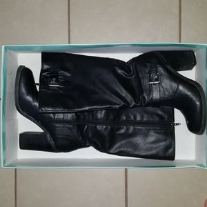 Jessica Simpson knee high zip up boots
